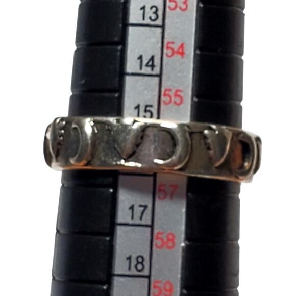 Silver Tone Moon Heart Design Sz 7.5 Unsigned - Picture 4 of 5